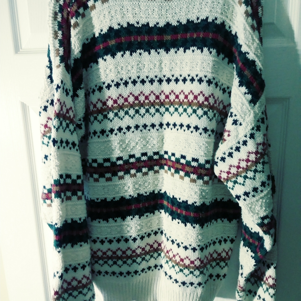 LAKE HARMONY USA COLORFUL SWEATER🌹SIZE L,NICE VINTAGE.🎁 - Picture 3 of 4